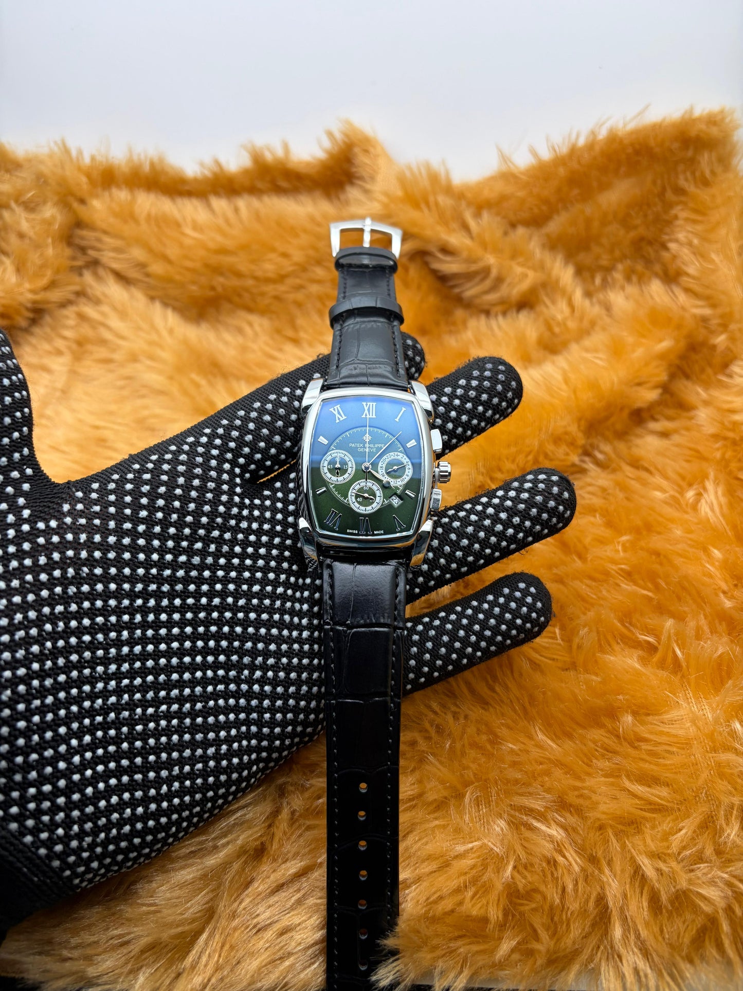 P@tek Philippe Gondolo Chronograph Emerald Green Dial & Black Alligator Strap