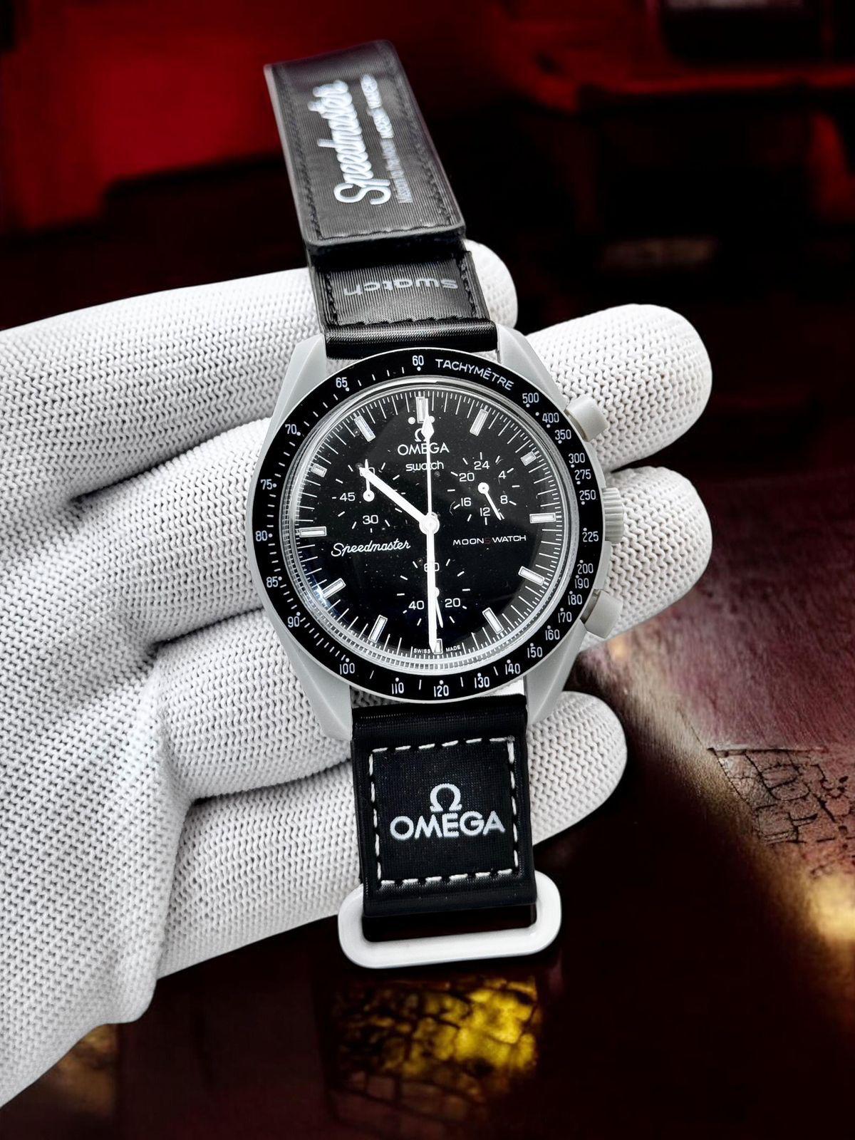 Swatch x O_ega Bioceramic Moonswatch Mission to Moon