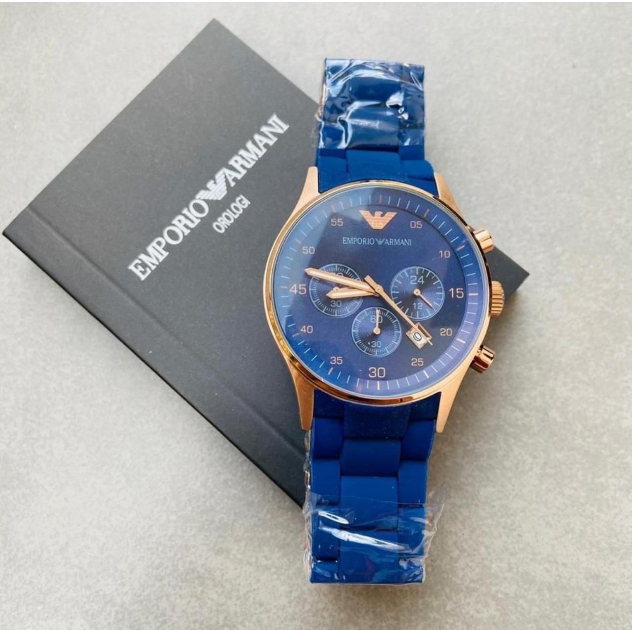 E_porio @rmani Analog Silicon Royal Blue Dial Men's Watch