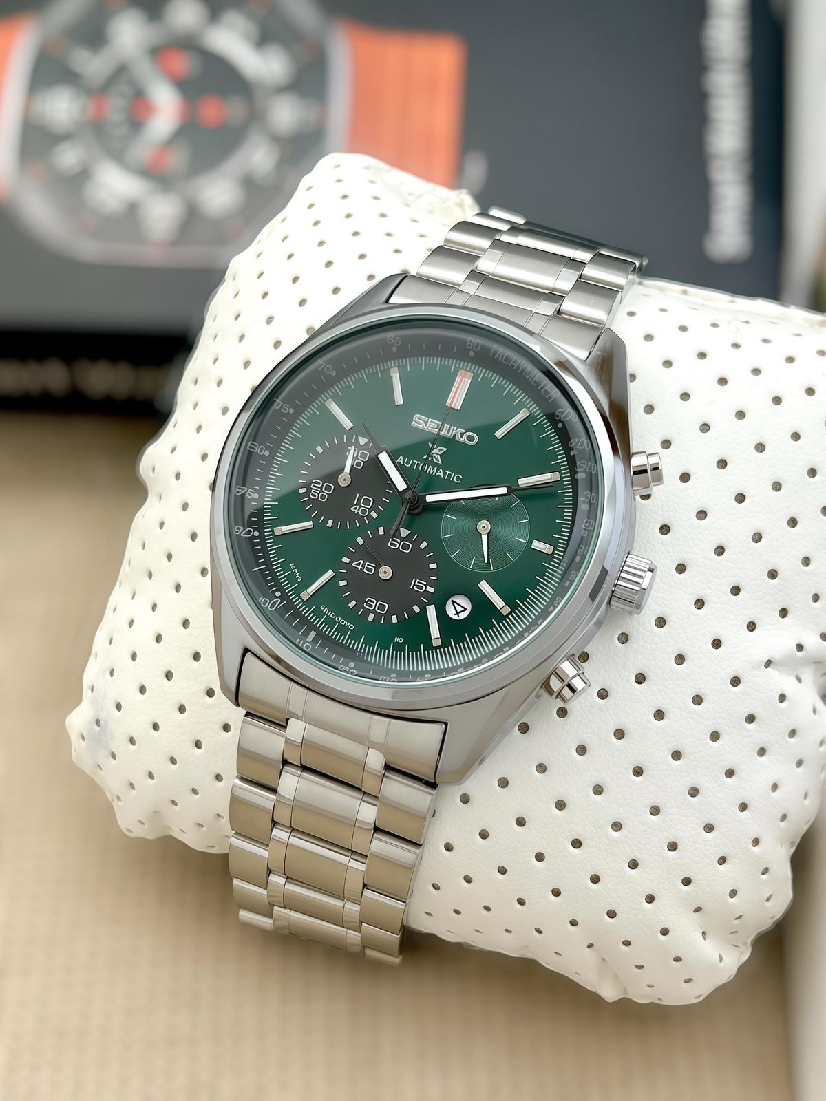 S_iko Prospex SPEEDTIMER Automatic Men's Green Dial watch