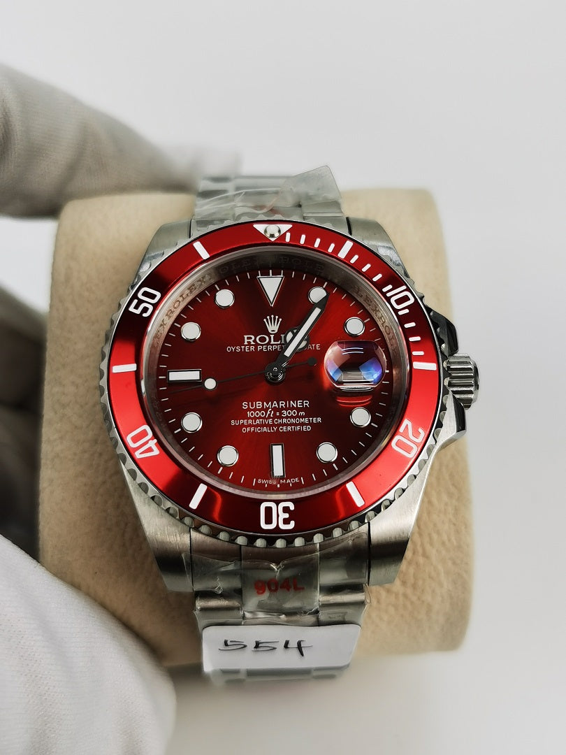 R_lex Red Submariner Luxury Watch