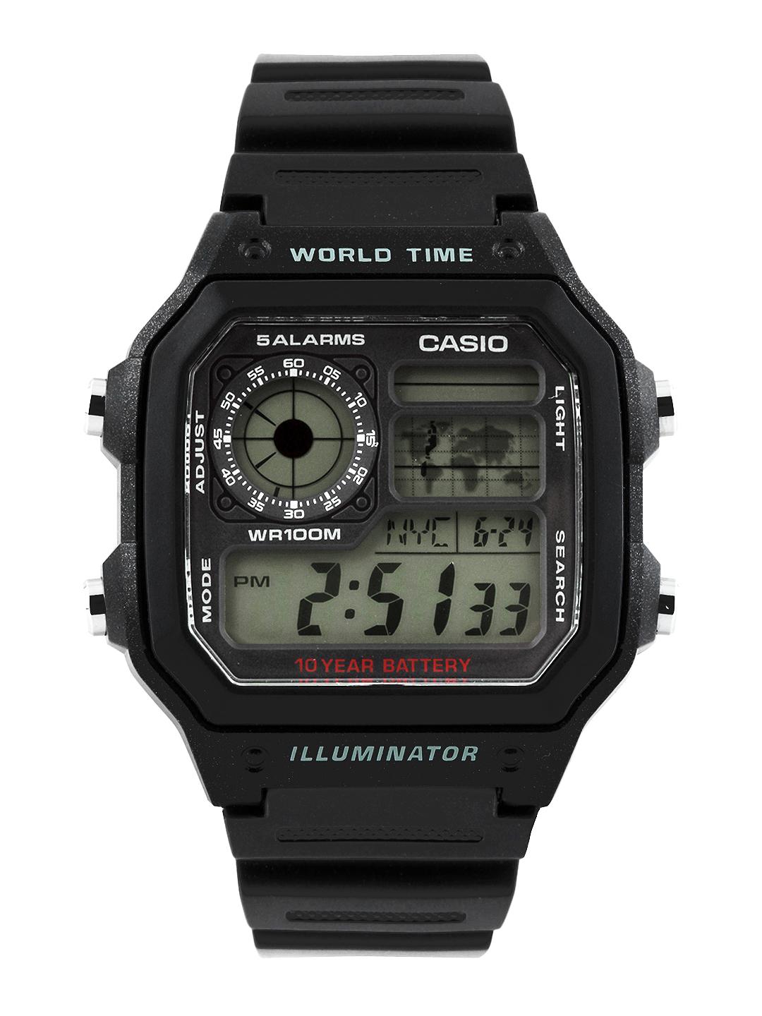 C@sio Youth Digital AE-1200WH-1AVDF Black Digital Dial