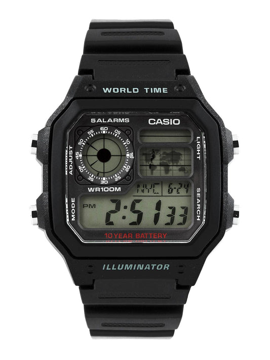 C@sio Youth Digital AE-1200WH-1AVDF Black Digital Dial