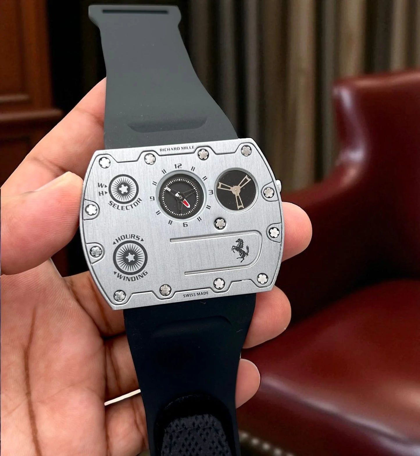 Ric@rd Mille RM UP-01 Ferrari Ultra-Thin – Limited Edition Titanium - Black Color