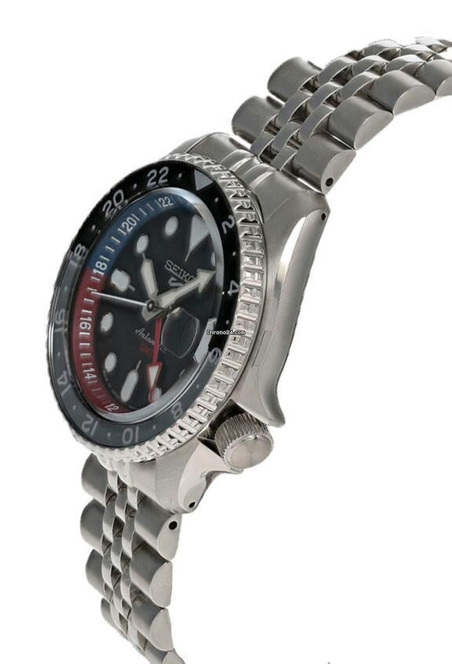 S_iko 5 Sports SKX GMT Bi-Colour Black - Red