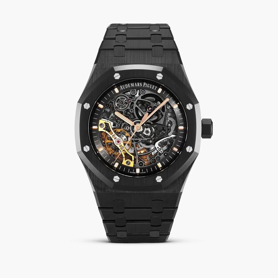 @udemars Pi_uet Royal Oak Double Balance Wheel Openworked – Stainless Steel Black