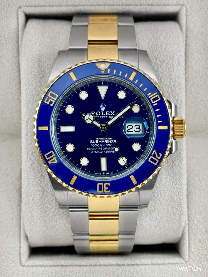 R_lex Submariner Date  Gold & Steel Blue Dial