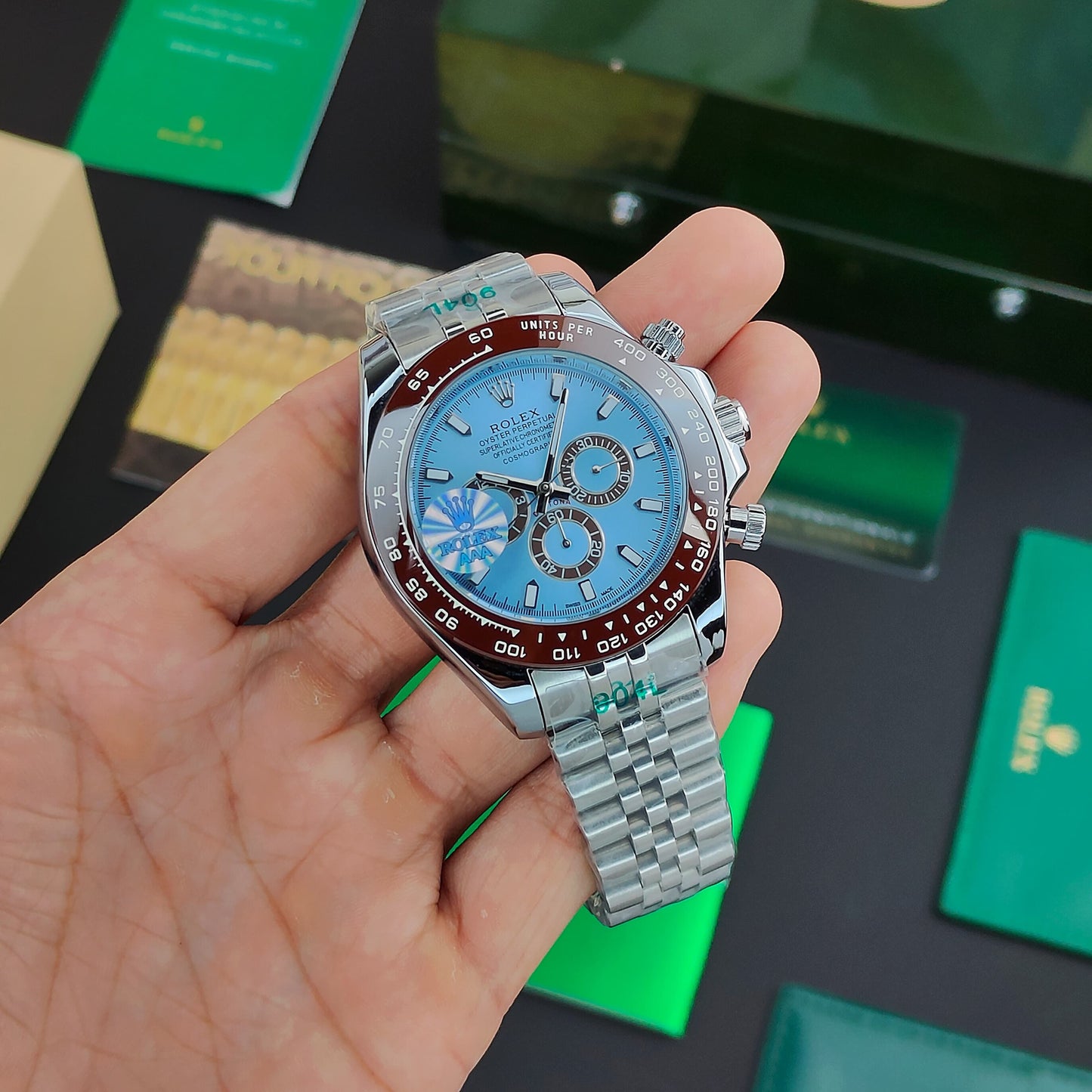 Ro_ex Daytona Jubilee For Ice Blue Dial Automatic Watch