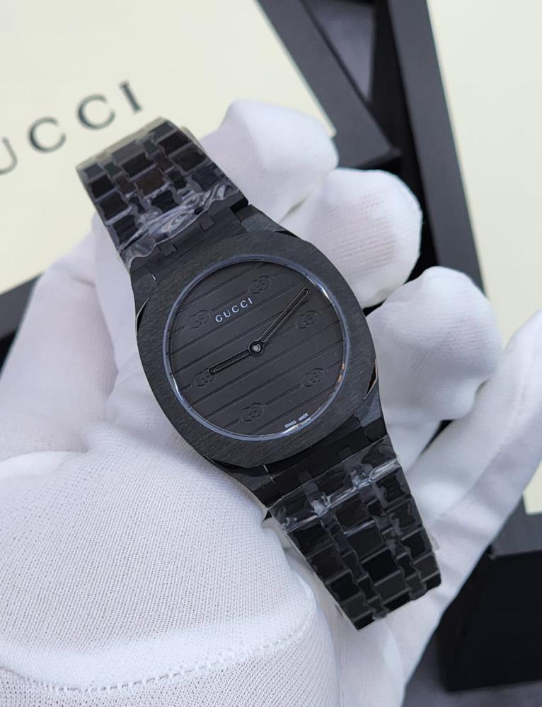 Gucci Ultra Slim Model - Full Black Watch For Men