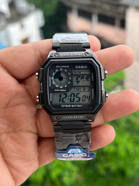 C@sio Youth Digital AE-1200WH-1AVDF Black Digital Dial