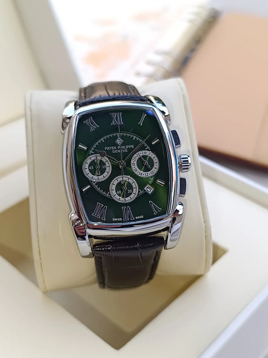 P@tek Philippe Gondolo Chronograph Emerald Green Dial & Black Alligator Strap