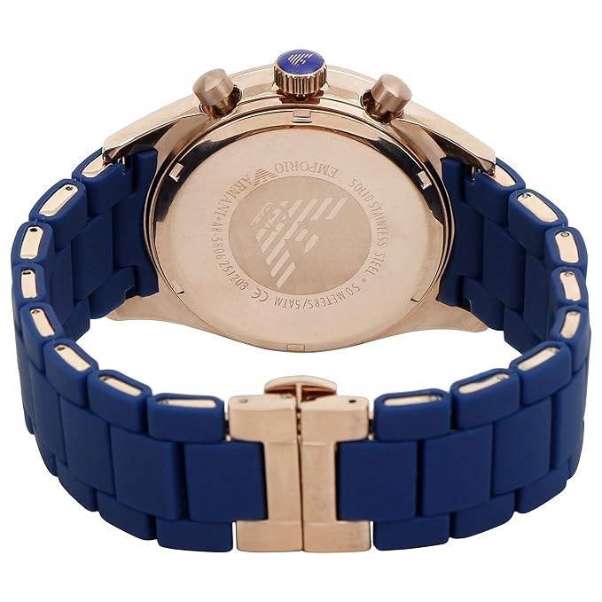 E_porio @rmani Analog Silicon Royal Blue Dial Men's Watch