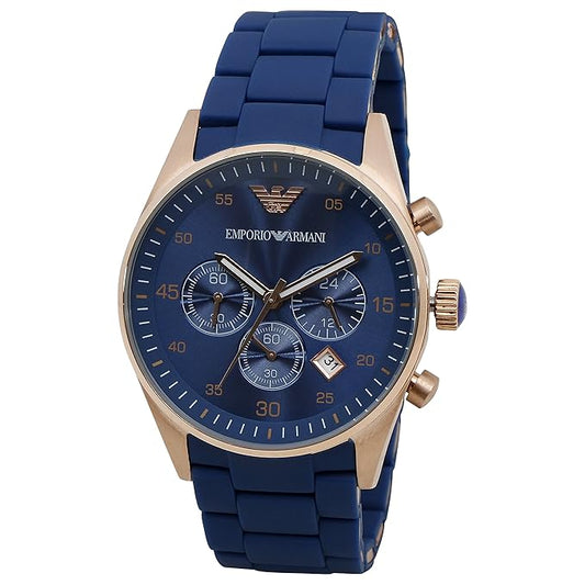 E_porio @rmani Analog Silicon Royal Blue Dial Men's Watch