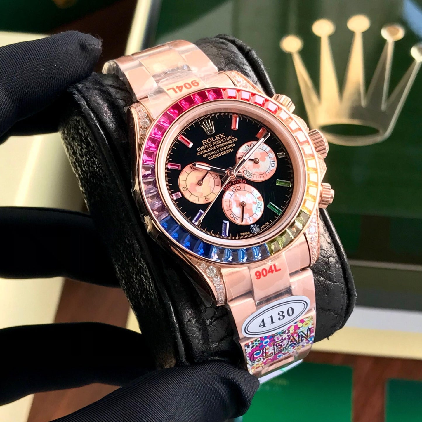 R_lex Daytona Rainbow Watch