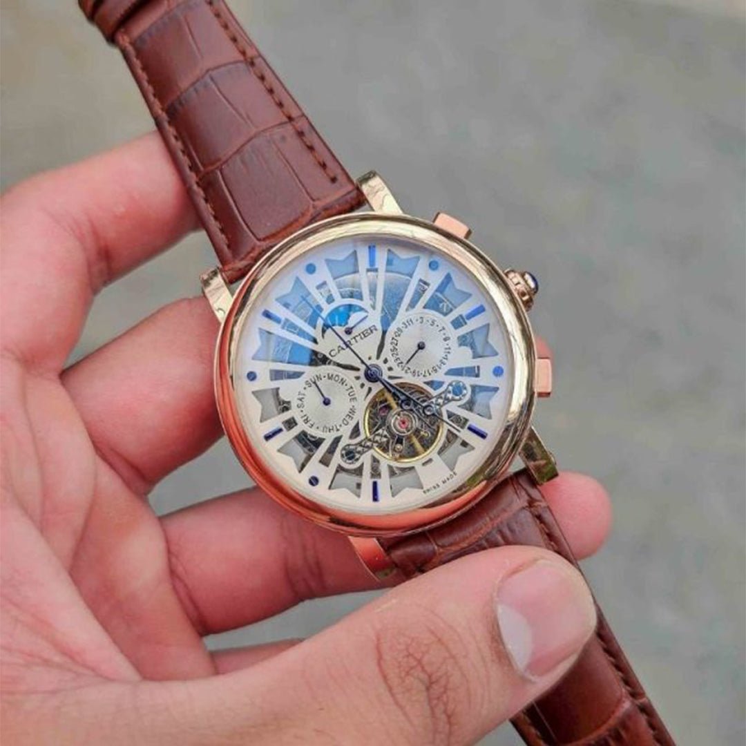 C@rtier Rose Gold Automatic Watch