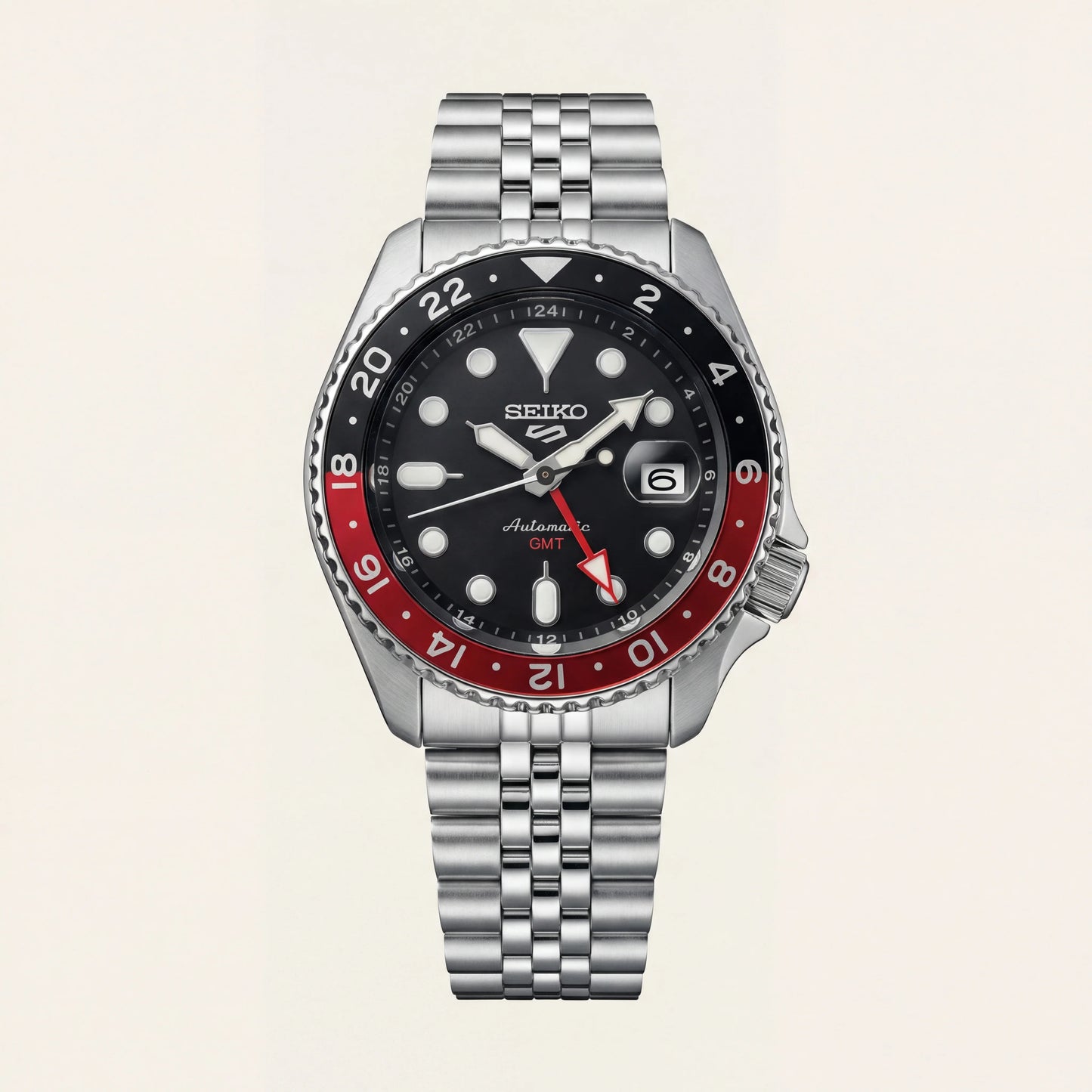 S_iko 5 Sports SKX GMT Bi-Colour Black - Red