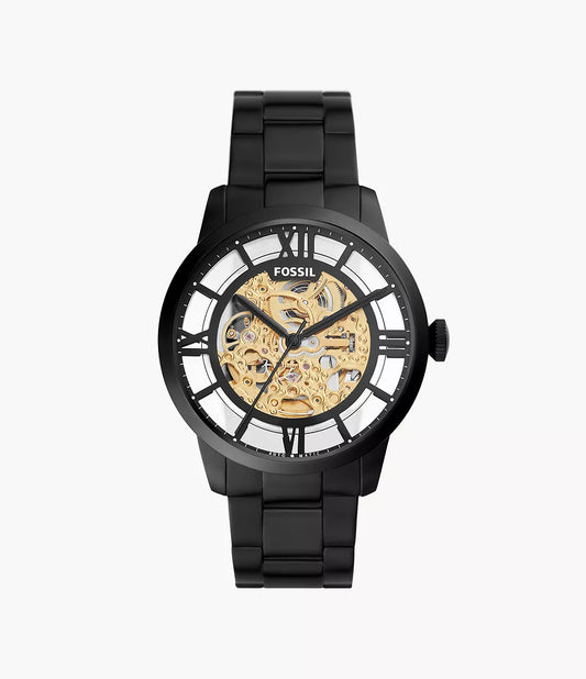 F_ssil Townsman Automatic Black Stainless Steel Watch