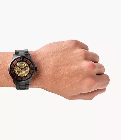 Fo_sil Everett Automatic Dark Brown LiteHide Leather Watch