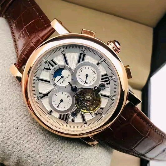 C@rtier Rose Gold Automatic Watch