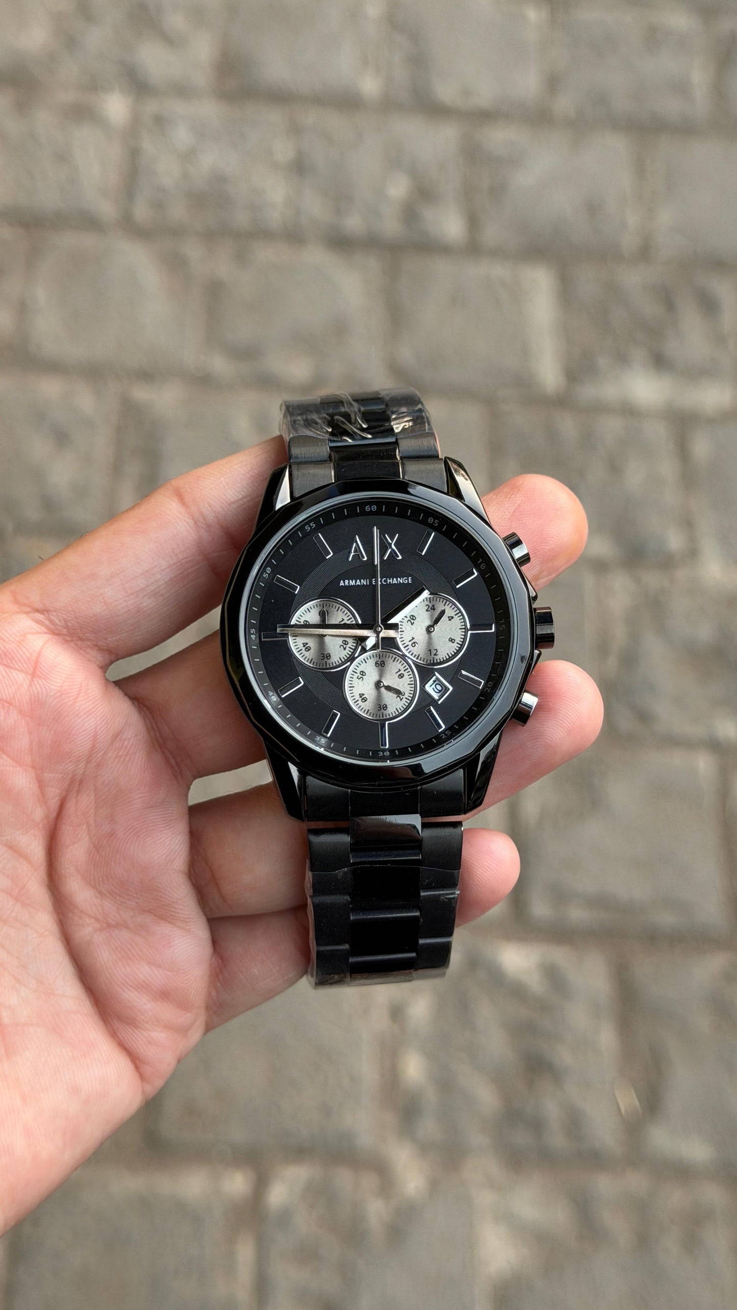 @rmani Exchange Stainless Steel Analog Black Dial