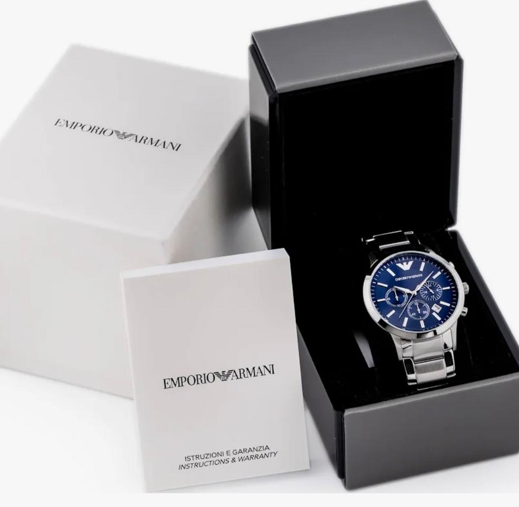 E_porio Armani Renato Analog Blue Dial Men's Watch
