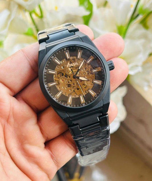 Fossi_l Everett Automatic Black LiteHide™