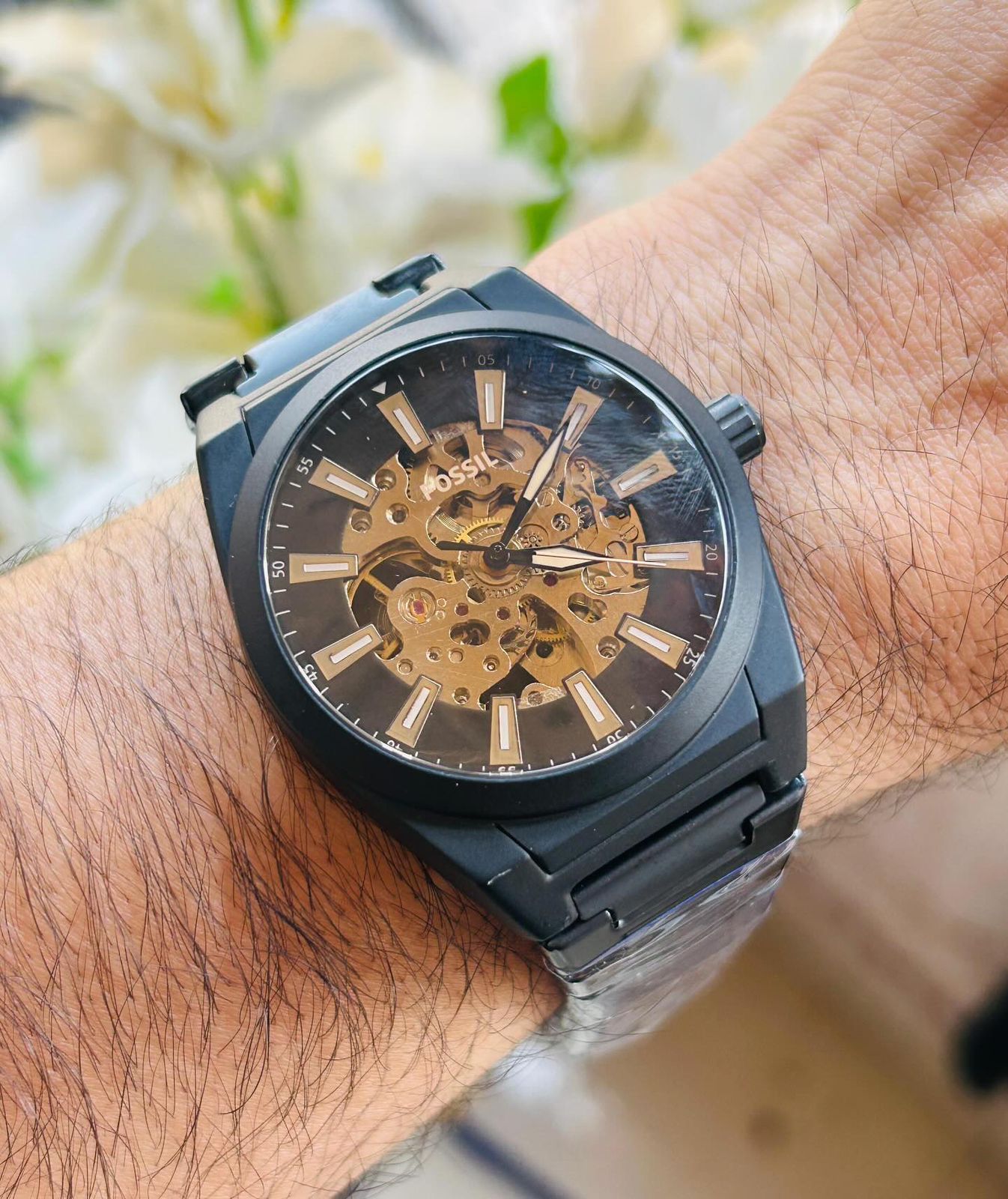 Fossi_l Everett Automatic Black LiteHide™