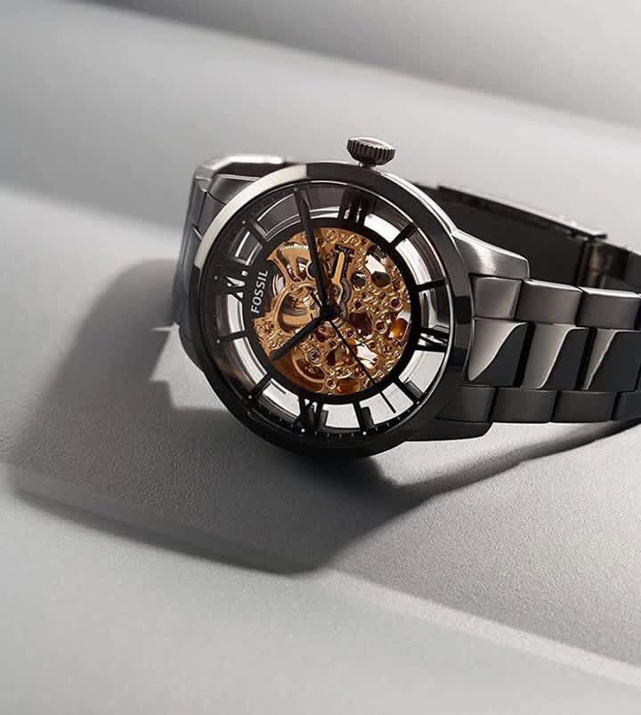 F_ssil Townsman Automatic Black Stainless Steel Watch