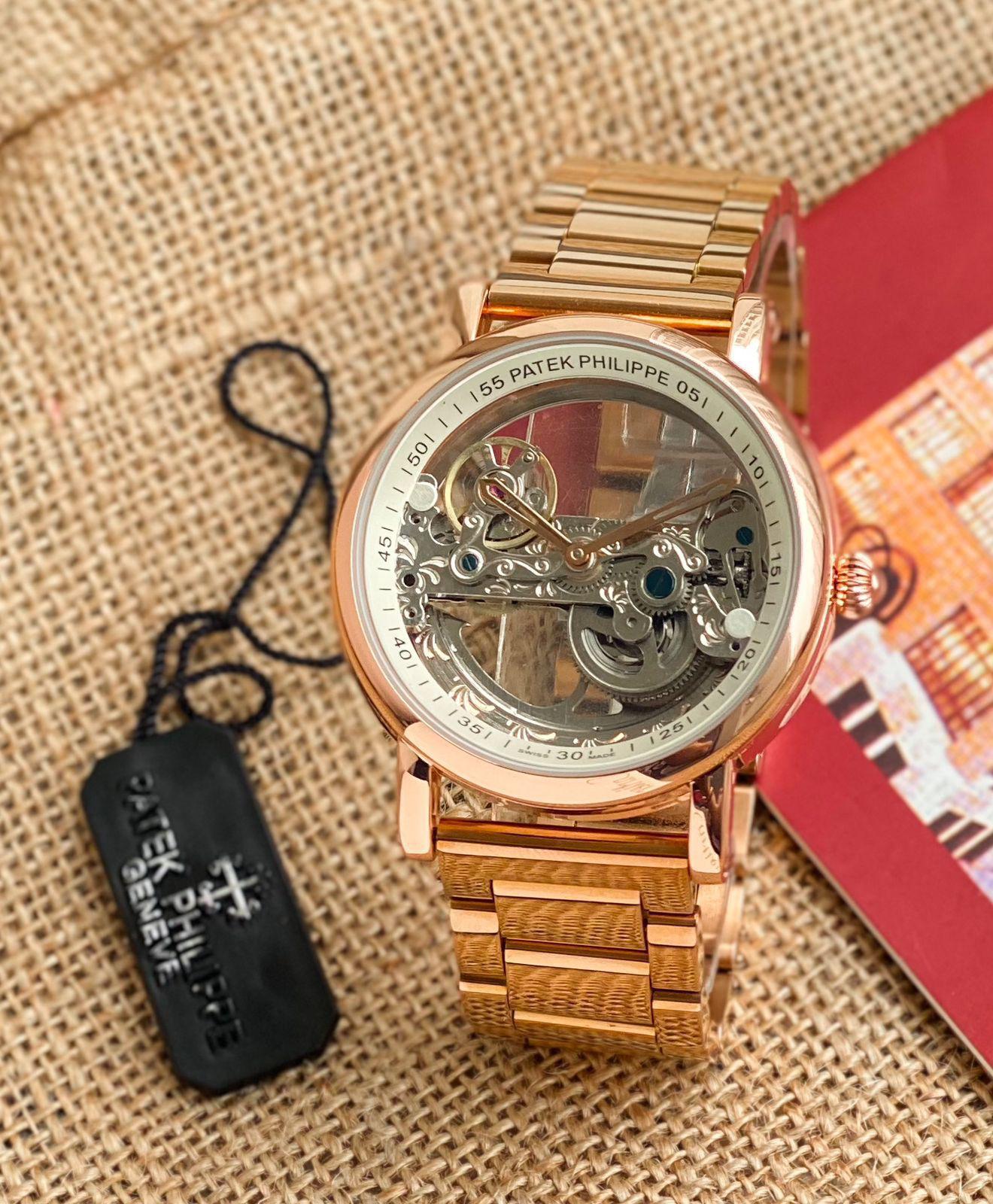 Pa_ek P_ilippe Complications Skeleton Rose Gold Watch