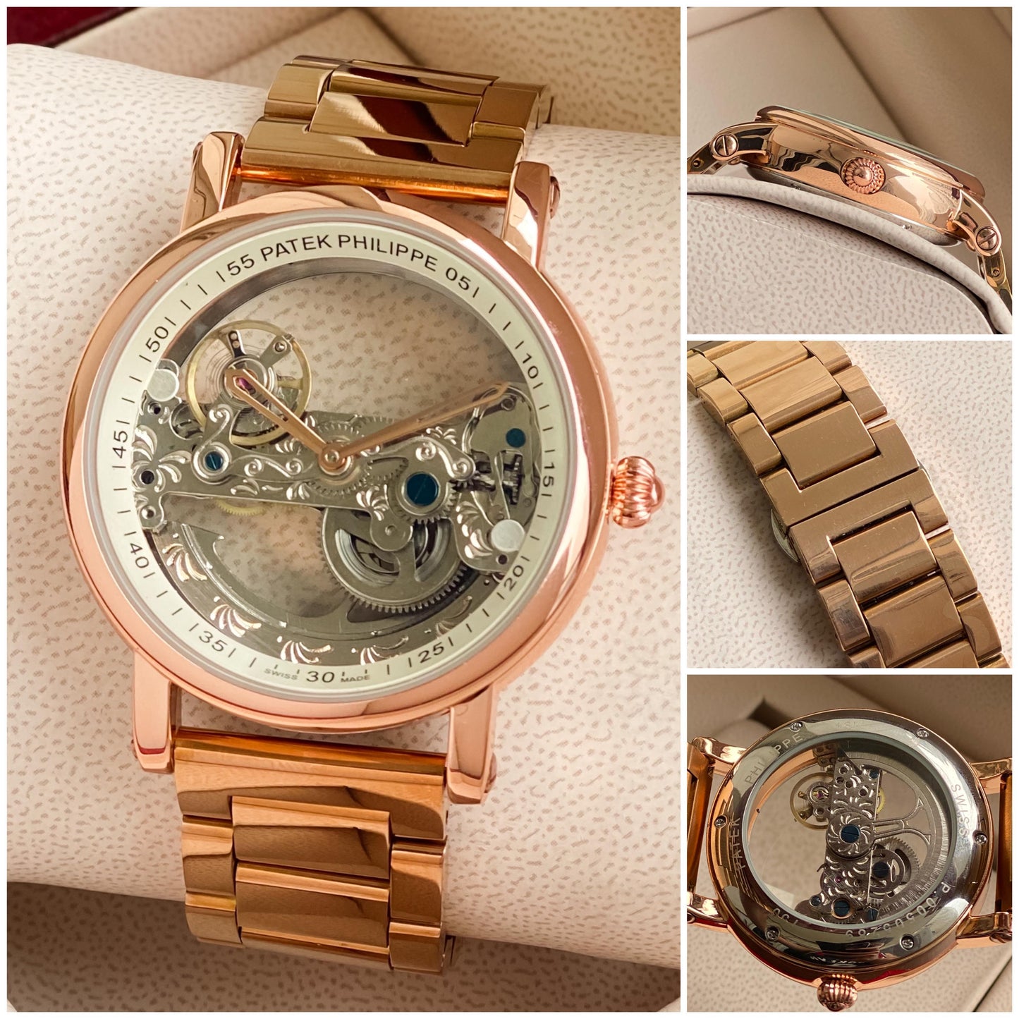 Pa_ek P_ilippe Complications Skeleton Rose Gold Watch