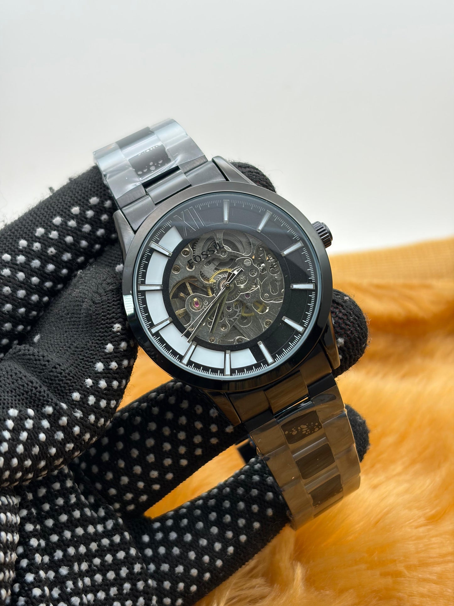 Fos_il Townsman Automatic Black Stainless Steel Watch