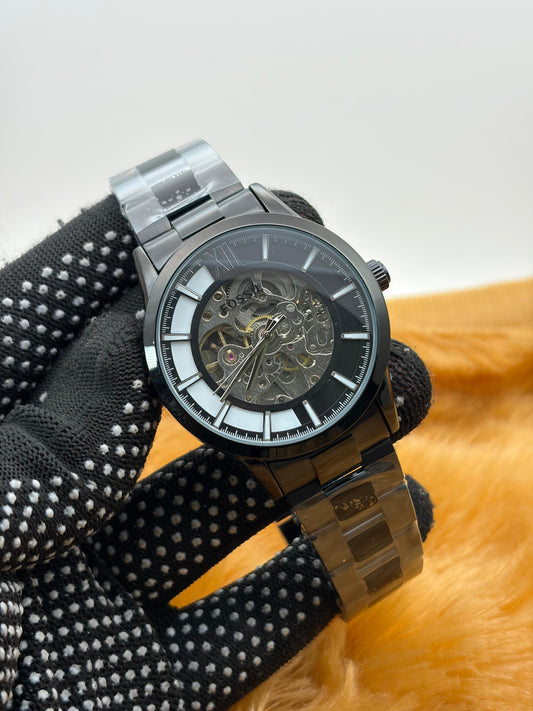 Fos_il Townsman Automatic Black Stainless Steel Watch