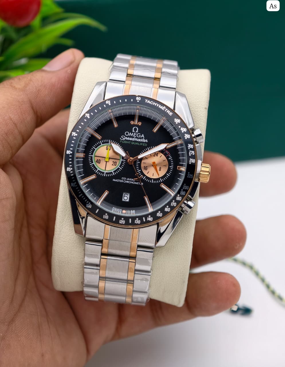 Om_ga for men’s watch - Black Dial