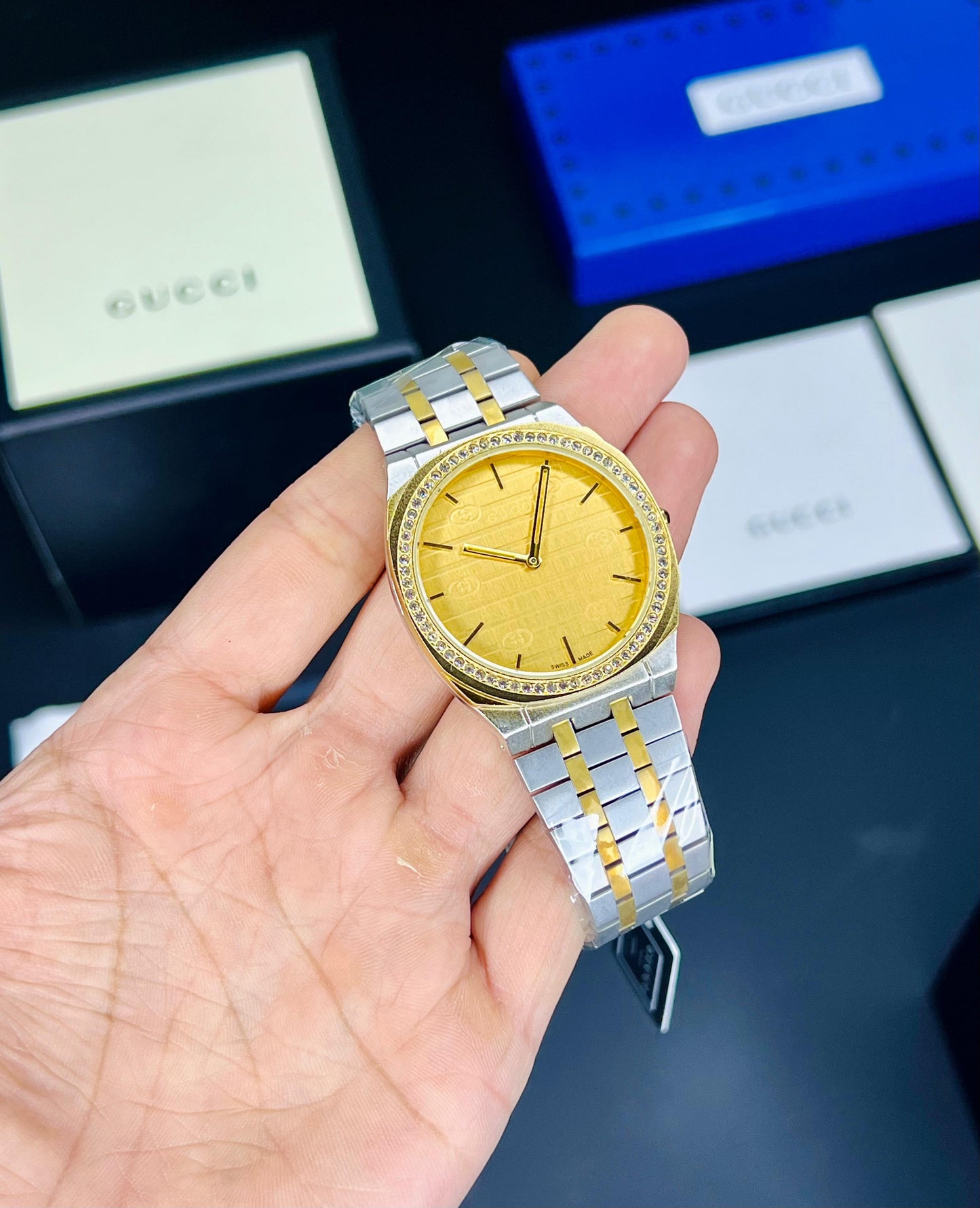 G_cci 25H (Two-Tone with Diamond Bezel)