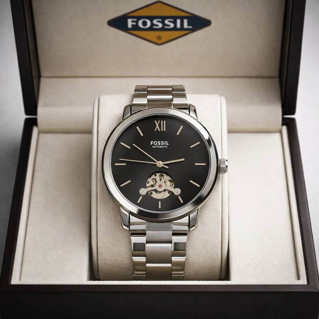 Title Fo_sil Townsman Automatic Men Watch - Black Dial