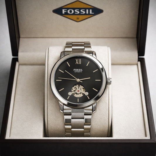Title Fo_sil Townsman Automatic Men Watch - Black Dial