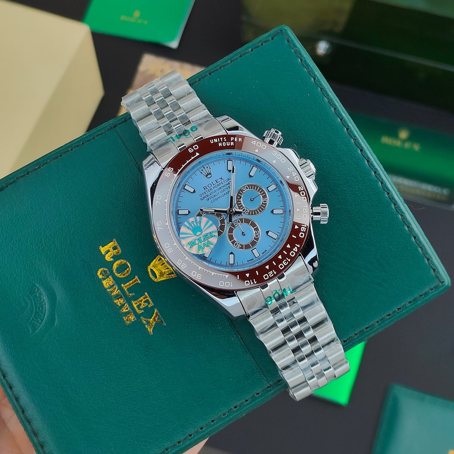 Ro_ex Daytona Jubilee For Ice Blue Dial Automatic Watch