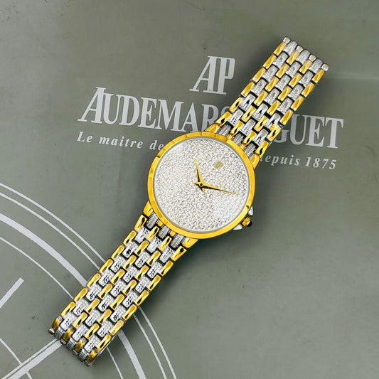 Aud_mars Piguet Jules Audemars Two-Tone Diamond Pavé Dial Vintage Watch - women