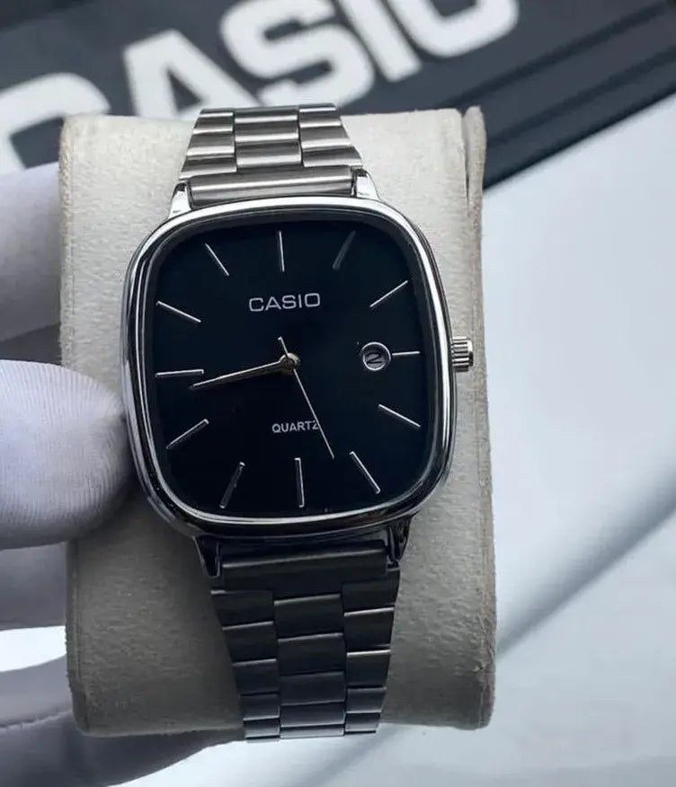 C#sio Watch for Men Stainless Steel Black Dial Quartz