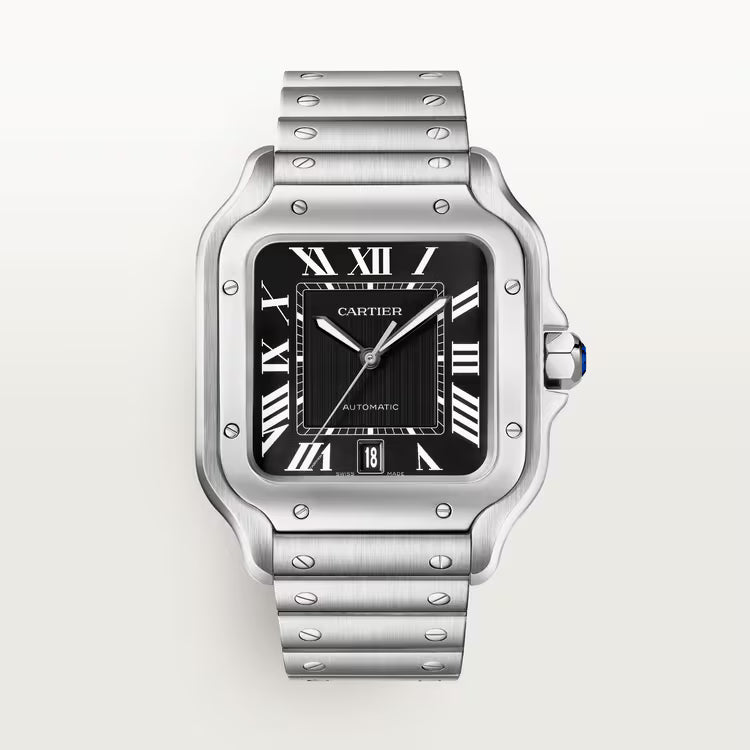 C@rtier Santos Watch And  Stainless Steel Bracelet.