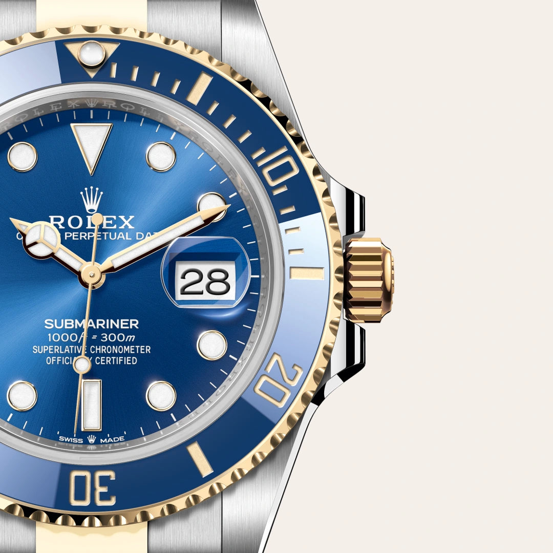 R_lex Submariner Date  Gold & Steel Blue Dial