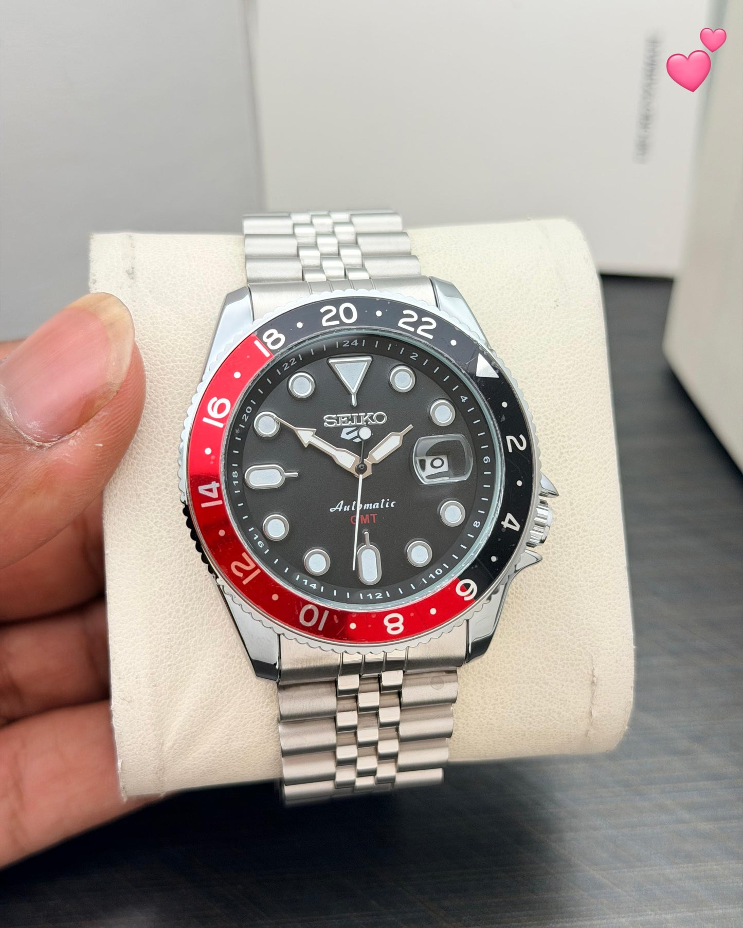S_iko 5 Sports SKX GMT Bi-Colour Black - Red