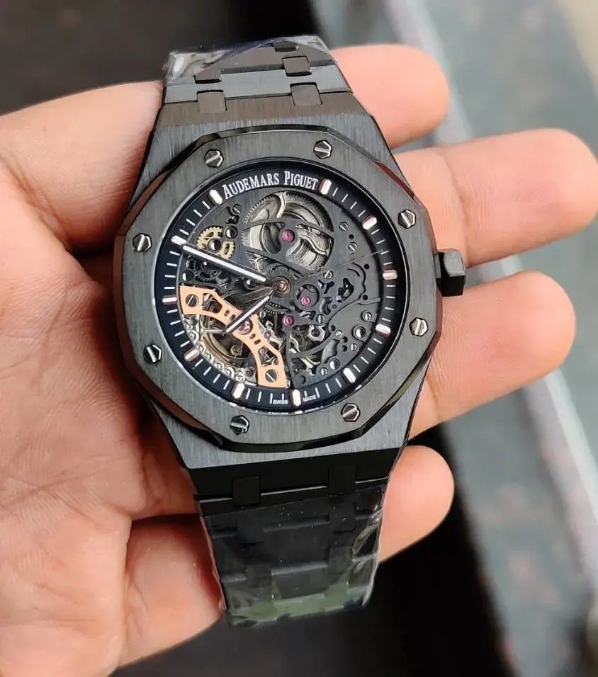@udemars Pi_uet Royal Oak Double Balance Wheel Openworked – Stainless Steel Black