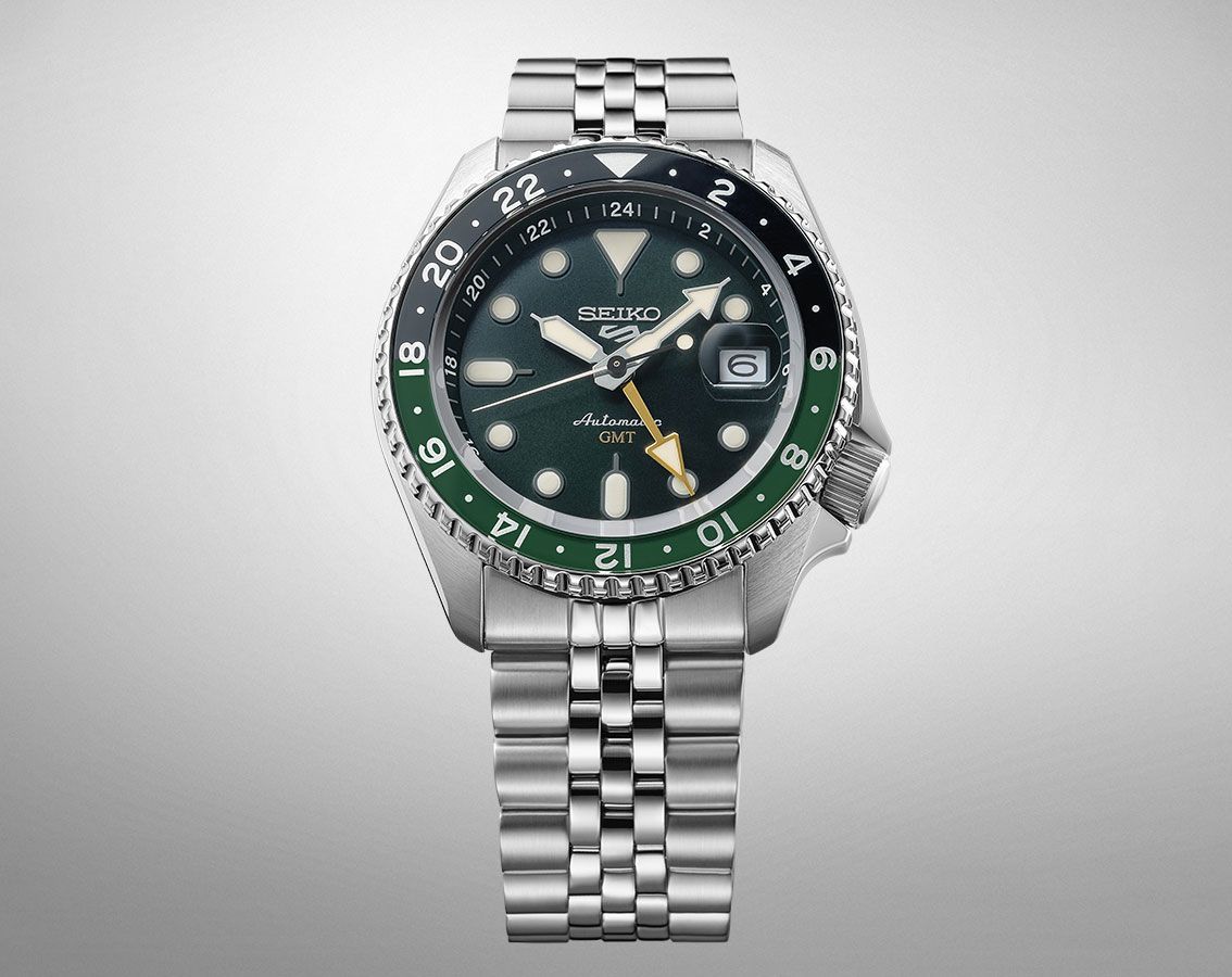 S_iko 5 Sports SKX GMT Bi-Colour Green
