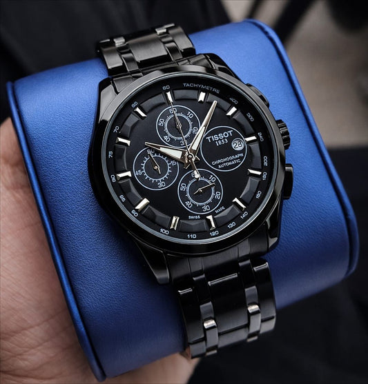 Tis_ot Couturier Automatic Chronograph – Black Dial & PVD Case