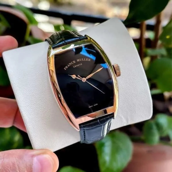 Fr@nck Muller Cintré Curvex "Phantom" Minimalist Black Dial Watch